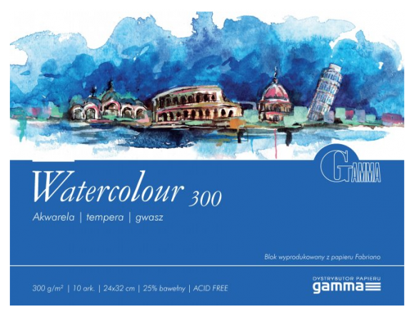 Blok Gamma Watercolour 300 g 12,5x18