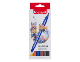 Pisaki Duo Brush Pens Fineliners Bruynzeel 6 Amsterdam