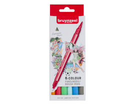 Pisaki Duo Brush Pens Fineliners Bruynzeel 6 Rio De Janeiro