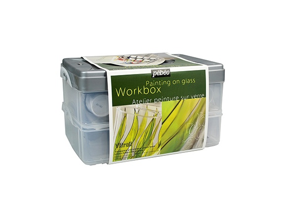 Zestaw Farb Do Szkła Pebeo Vitrail Workbox 10 x 45 ml.