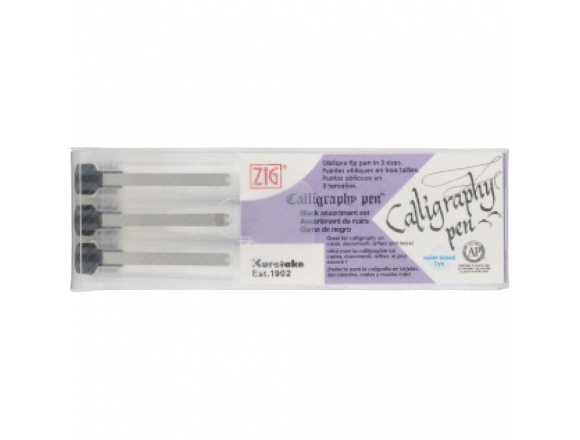 Pisaki Do Kaligrafii Kuretake ZIG Calligraphy Pen 1,2,3mm 3szt