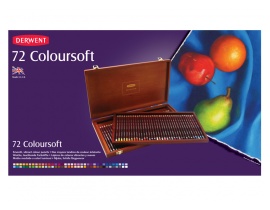 Kredki Derwent Coloursoft 72 kol WoodBox