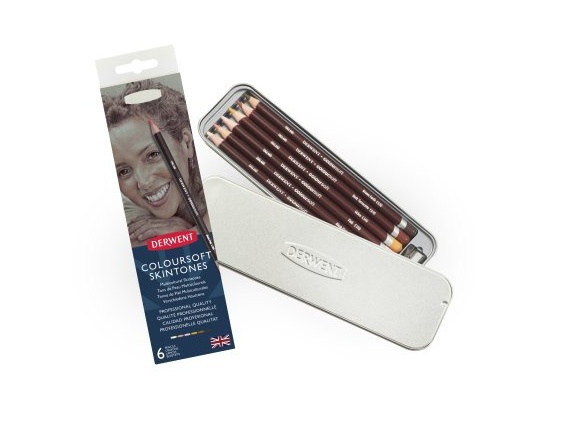 Kredki Derwent Coloursoft Skintones 6 szt