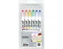 Pisaki Kuretake Clean Color Dot Mild Colors 6szt. TCSD-6100 / 6V