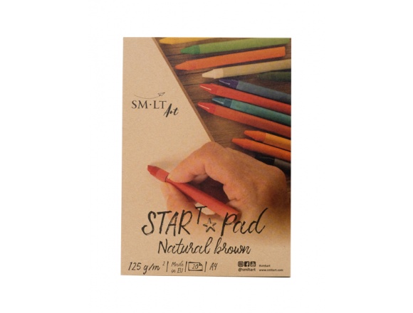 SMLT Blok Start Pad Natural Brown A4 125g 20ark.