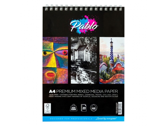 Pablo Blok Mix Media A4 255g 25ark. 