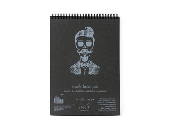 Blok SMLT Sketch Pad Czarny A4 165g 30ark. EB-30TS