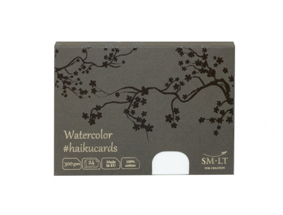 Haiku - 100% Cotton Watercolor Cards In The Box 24ark.300g 