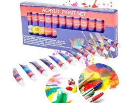 Farby Akrylowe Zestaw 12x12 Mix kolor