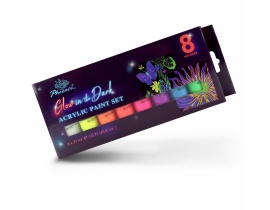 Zestaw Farb Akrylowych Świecących W Ciemności Aureo 8x21ml Glow in the Dark