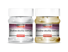 Werniks do spękań Pentart - Fineline Dwuskładnikowy - 2 x 230 ml.