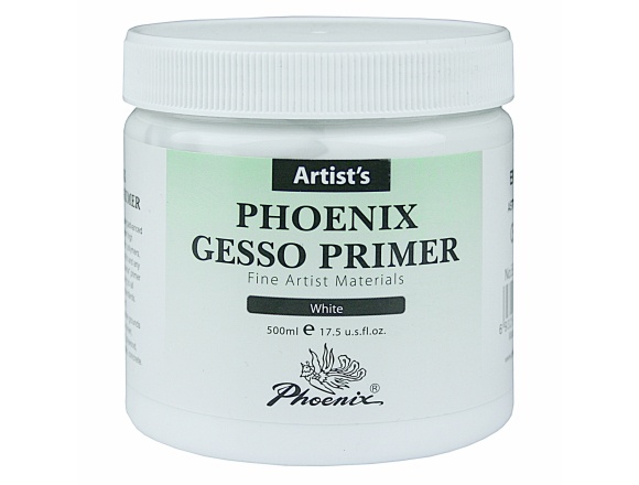 Grunt Akrylowy Gesso Phoenix Biały 500 ml do Płótna Drewna i Tektury