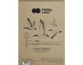 Blok Szkicownik Na Spirali HappyColor A4 Ptaki 80k