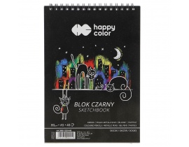 Szkicownik Na Spirali Blok Czarne Kartki Happy Color A5