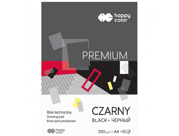 Blok Techniczny Czarne Kartki Premium 220g A4