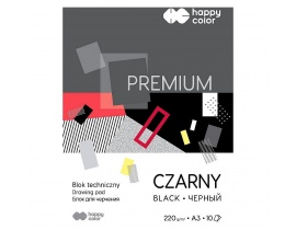 Blok Techniczny Czarne Kartki Premium 220g A3