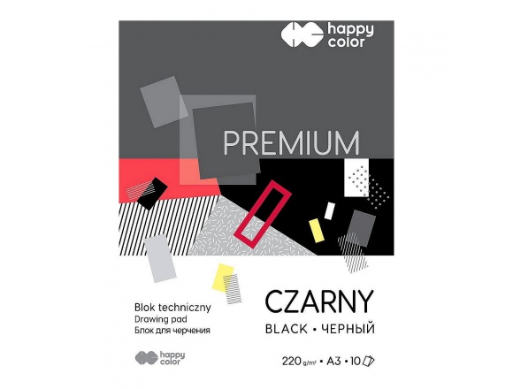 Blok Techniczny Czarne Kartki Premium 220g A3