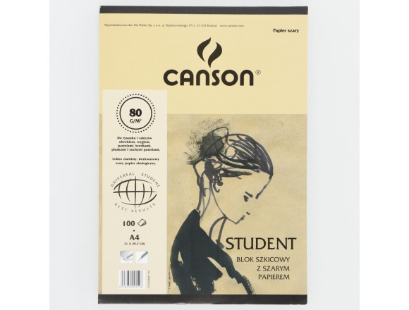 Blok Szkicowy Canson Szary Papier A4 80g