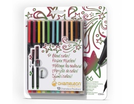 Cienkopisy Fineliner Komplet 12 Sztuk Designer Colors