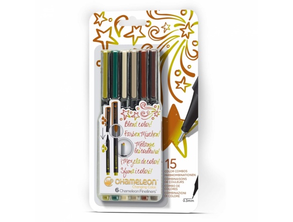 Cienkopisy Fineliner Komplet 6 Sztuk Nature