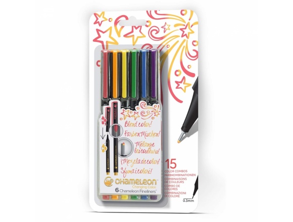 Cienkopisy Fineliner Komplet 6 Sztuk Primary