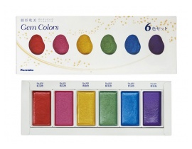 Kuretake Gansai Tambi Gem Colors 6 Szt.