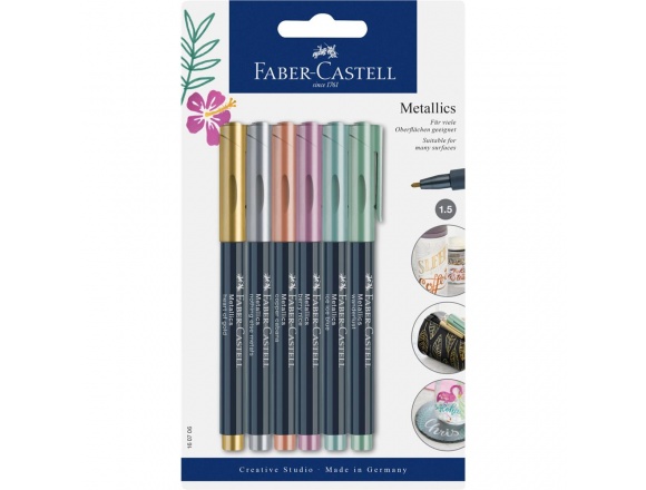 Flamastry Pisaki Metaliczne Faber Castell 6