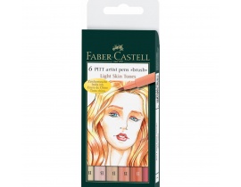 Pisaki Brush Pen Faber Castell Skin 6 Szt.