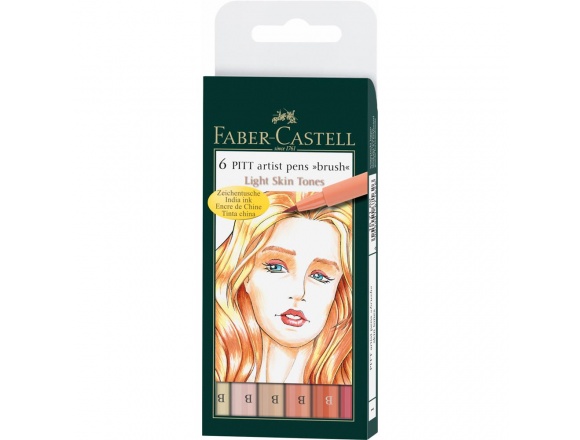 Pisaki Brush Pen Faber Castell Skin 6 Szt.