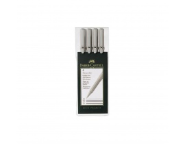 Cienkopisy Faber-Castell Ecco Pigment Black 4 Szt.