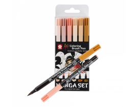 Pisaki Koi Coloring Brush Set Manga 6 Kolorów