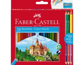 Kredki Zamek Faber Castell 24 Kolory + Temperówka