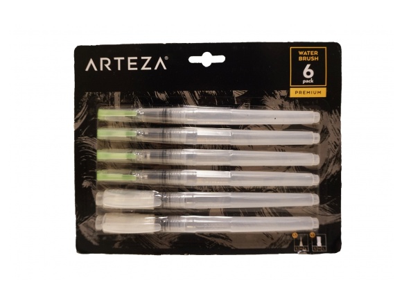 Pędzle Wodne Arteza Waterbrush Brushpen Mix 6x