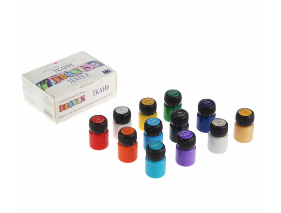 Zestaw Farb Do Tkanin Decola 12x20ml 