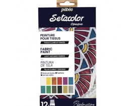 Farby Do Tkanin Pebeo Setacolor Shimmer Explorer Set 12 x 20 ml. 