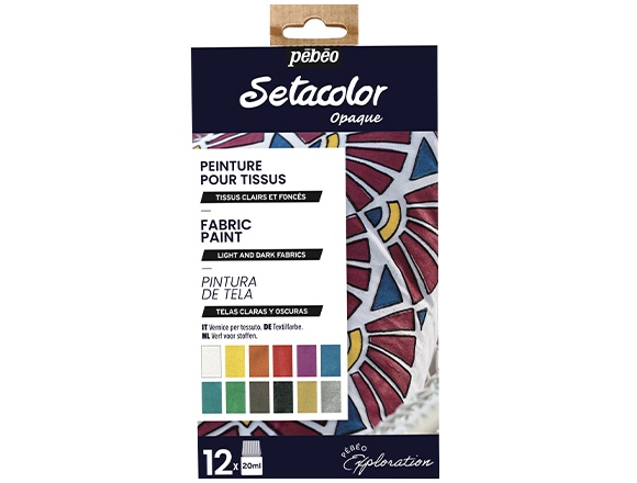 Farby Do Tkanin Pebeo Setacolor Shimmer Explorer Set 12 x 20 ml. 