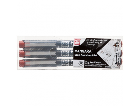 Cienkopisy Zig Mangaka Sepia Kuretake