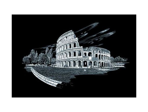 Miedzioryt Wydrapywanka A3 Koloseum