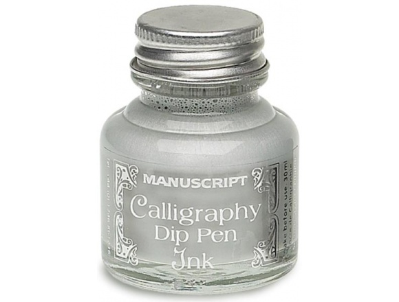 Tusz Akrylowy Manuscript 30 ml. Srebrny
