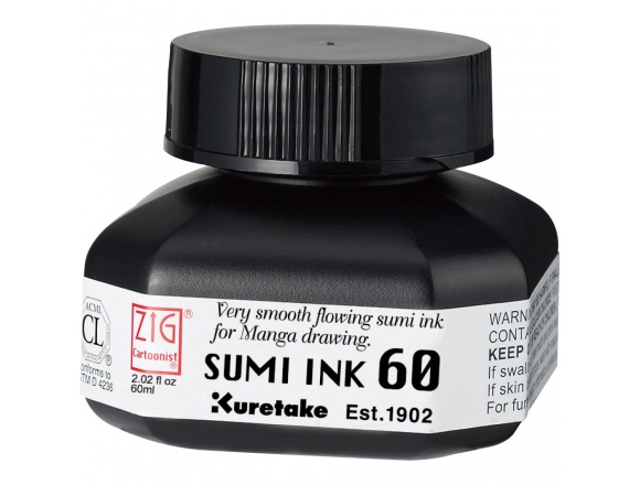 Tusz Kuretake Cartoonist Sumi Ink CNCE103-6 Black 60 ml