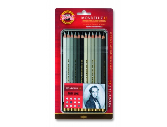 MONDELUZ zestawy w op. metalowym grey 12