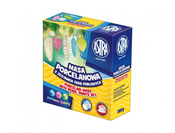 Masa porcelanowa + 3 kolory farb perłowych