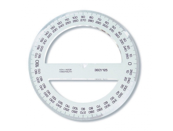 Kątomierz 360° Koh-I-Noor 746328 12,5 cm Transparentny