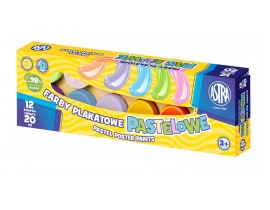 Farby Plakatowe Astra Pastelowe 20ml x 12 Kolorów