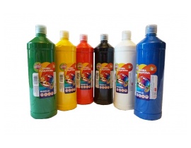 Farba Plakatowa Tempera 1L 6szt Podstawowe Kolory