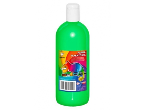 Farba Plakatowa Plakatówka Tempera 0,5L Fluo Zielony