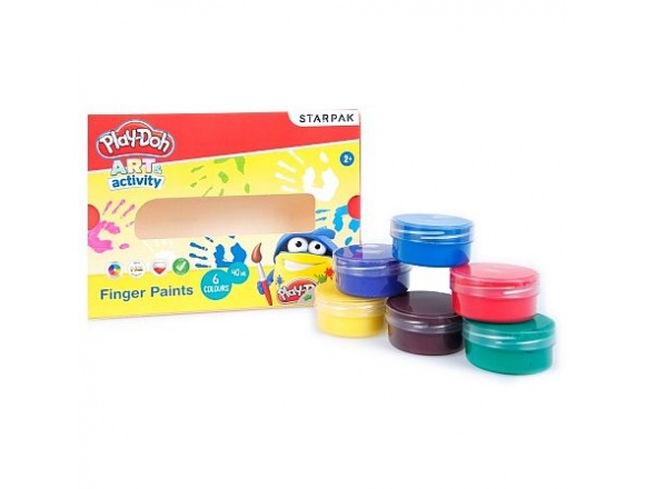 Farby Do Malowania Palcami Starpak Play-Doh 6 Kolorów x 40ml