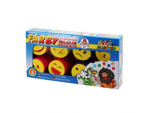 Farby Do Malowania Palcami Flamingo 25ml 8 Kolorów