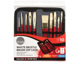 Pędzle Daler Rowney Szczecinowe Włosie Etui Mix 10x