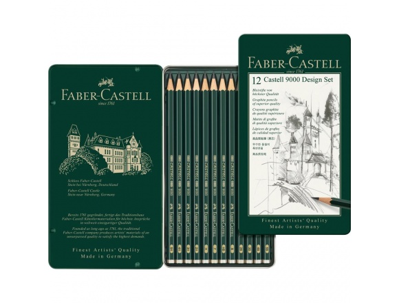 Zestaw Ołówków Ołówki Faber Castell 9000 Design 12
